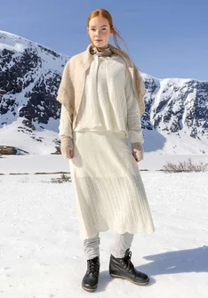 “Forgetmenot” skirt knitted in an alpaca blend - ecru