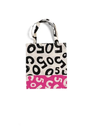 Organic cotton fabric tote bag S - black