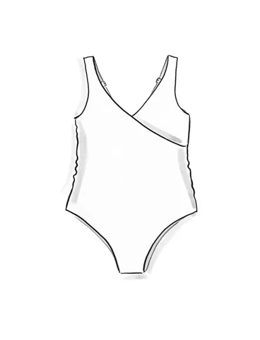 “Pacific” wrap swimsuit in recycled nylon/spandex - black