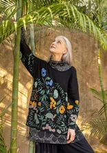 Trui "Mockingbird" van biologisch/gerecycled katoen - zwart