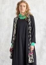 “Kelly” shawl in organic cotton - black