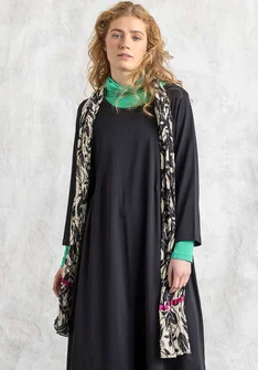 “Kelly” organic cotton scarf - black