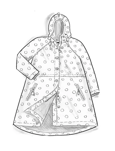 Parka "Francis" en coton biologique tissé - indigo foncé/motif