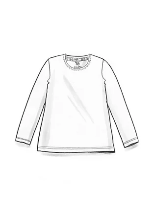 “Ylva” organic cotton/elastane jersey top - feather