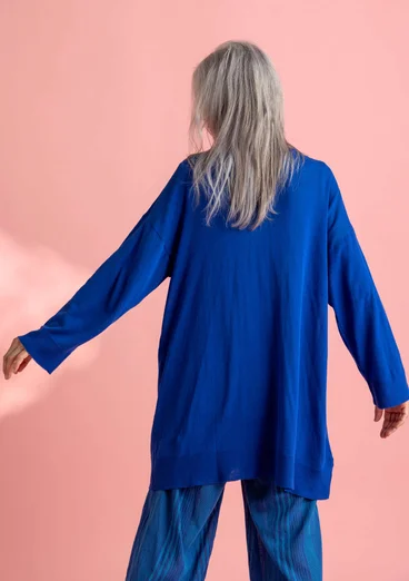 Organic/recycled cotton knitted tunic - klein blue