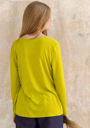 “Ada” lyocell/elastane jersey top - lime green/patterned