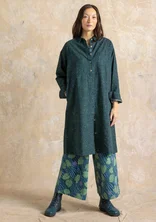 “Edefors” patterned dress in organic cotton - green sea glass