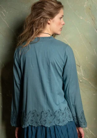 “Birta” organic cotton blouse - verona green