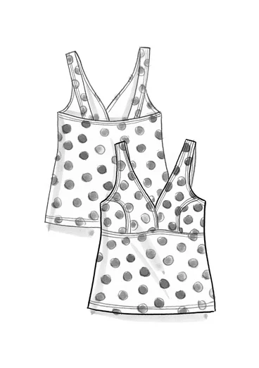 Haut de tankini "Sunshine" en polyamide recyclé/élasthanne - noir/motif