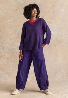 Vävd byxa ”Vendela” i ekologisk bomull - natthimmel