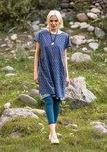 “Thistle” woven organic cotton dress - indigo