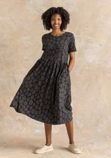 “Himla” organic cotton jersey dress - black/patterned