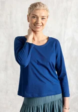 Jersey top in organic cotton - indigo blue