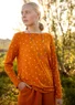 “Pencil” jersey top in lyocell/spandex (masala S)