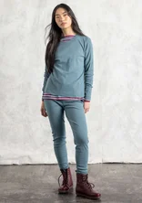 Jersey top in ribbed organic cotton - verona green