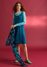 Slip-on jurk van lyocell/elastaan - donkerpetrol