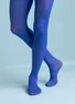 Solid-colored tights in recycled nylon (brilliant blue S/M)