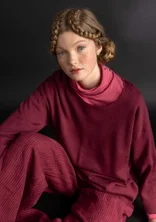 Organic wool sweater - burgundy