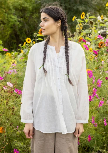 “Garden” organic cotton blouse - vanilla