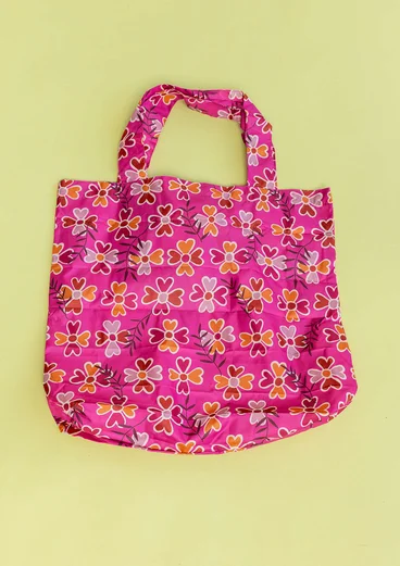 Opvouwbare shopper "Peggy" van gerecycled polyester - hibiscus