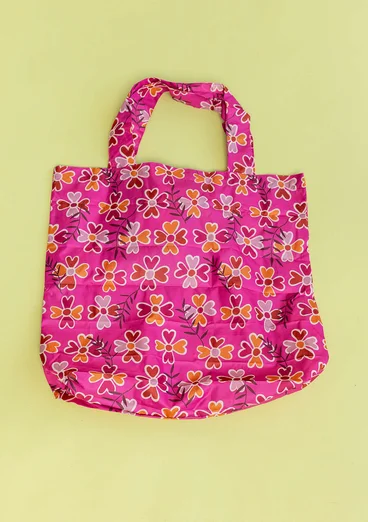 “Peggy” fold-up shopping bag made from recycled polyester - hibiscus