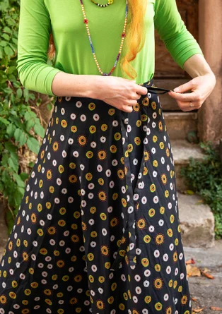 “Salsa” woven skirt in organic cotton - black