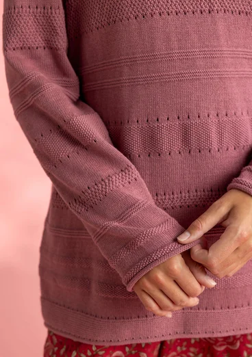 “Edna” Bästis sweater in recycled cotton - terrazzo pink