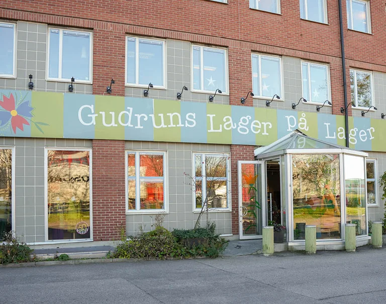 Gudrun Sjödén’s warehouse store on Upplagsvägen in Stockholm.  