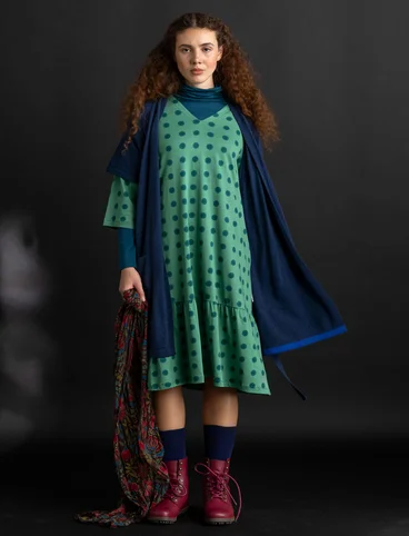 “Tyra” organic cotton/modal jersey dress - malachite/patterned