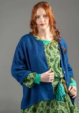 Woven “Bodil” blouse in linen - indigo blue