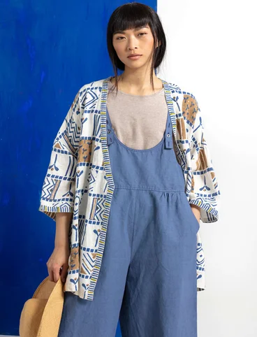 Kimono ”Aditi” en lin - bleu nuit