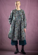 “Eternelle” patterned dress in organic cotton - grey/patterned