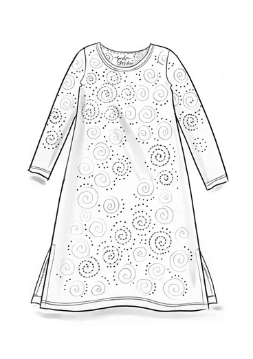 “Ada” lyocell/elastane jersey dress - oatmeal/patterned