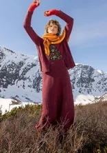 “Forget-me-not” knit skirt in an alpaca blend - aubergine/melange