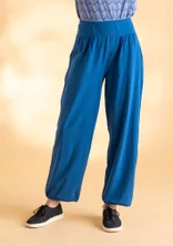 Organic cotton/elastane jersey trousers - porcelain blue