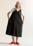 Organic cotton jersey dress (black L)