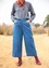 Woven linen/organic cotton trousers (flax blue L)