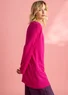 Organic/recycled cotton knitted tunic (pink begonia S)