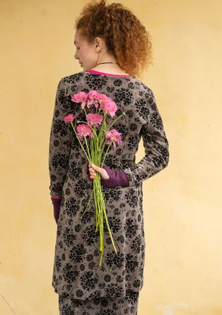 “Selma” organic cotton/recycled polyester velour dress - potato