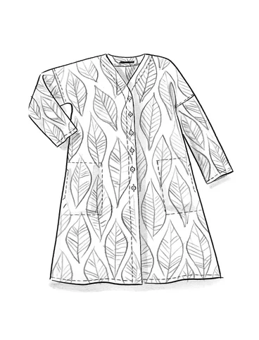 Robe ”Décor” en coton biologique/lin - naturel foncé