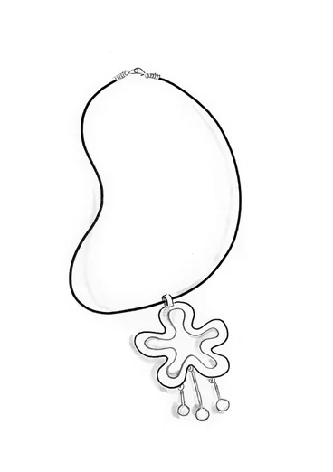 Collier "Orchid" en argent - argent