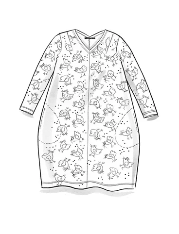 Tricot jurk "Dolores" van biologisch katoen/modal - mosterd