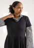 Robe ”June” en jersey de coton biologique (noir XS)