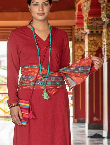 
Schal „Nepal“ aus Bio-Baumwolle - achatrot