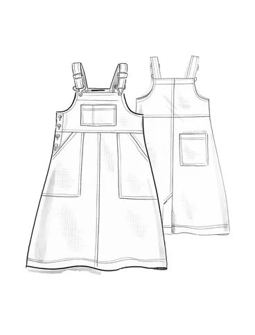 Geweven jurk "Vinga" van linnen - donkernaturel