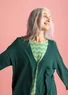 Cardigan in organic/recycled cotton (rainforest green S)