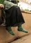 Lambswool/recycled wool boot socks (light bottle green S/M)