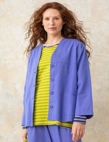 Woven jacket in organic cotton - sky blue
