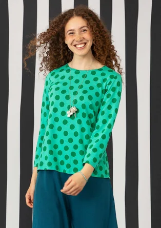 “Mika” top in organic cotton/modal - light orient green/basil