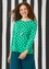 “Mika” organic cotton/modal top (light orient green/basil XS)